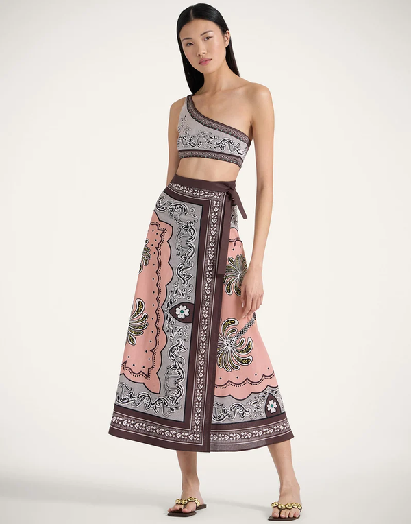 Mirage Flipper Skirt Pink in Cotton Muslin by La DoubleJ