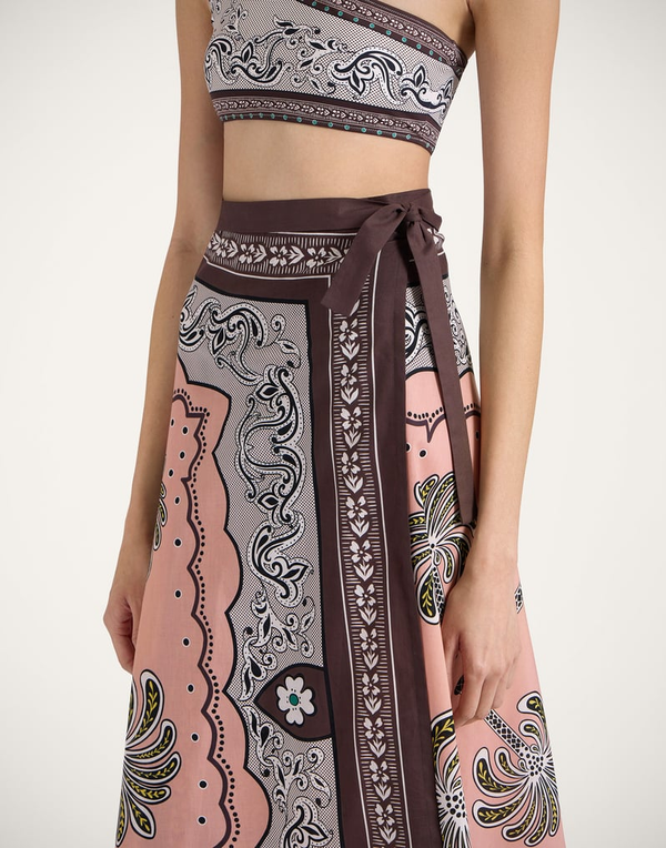 Mirage Flipper Skirt Pink in Cotton Muslin by La DoubleJ