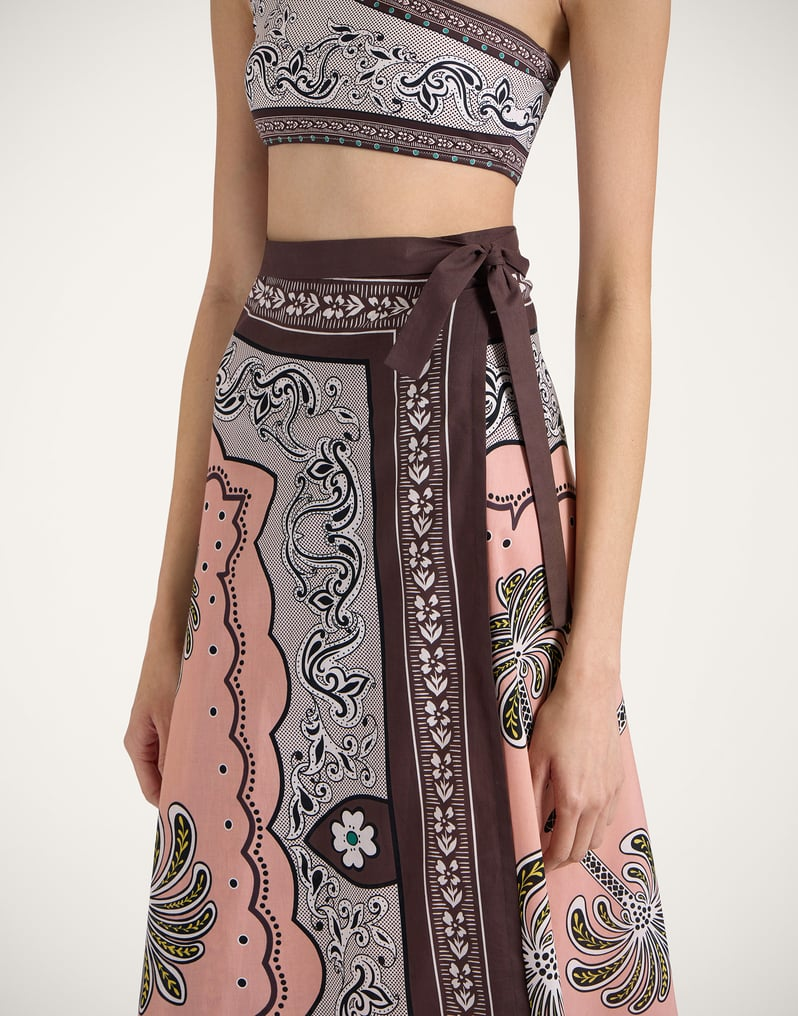 Mirage Flipper Skirt Pink in Cotton Muslin by La DoubleJ