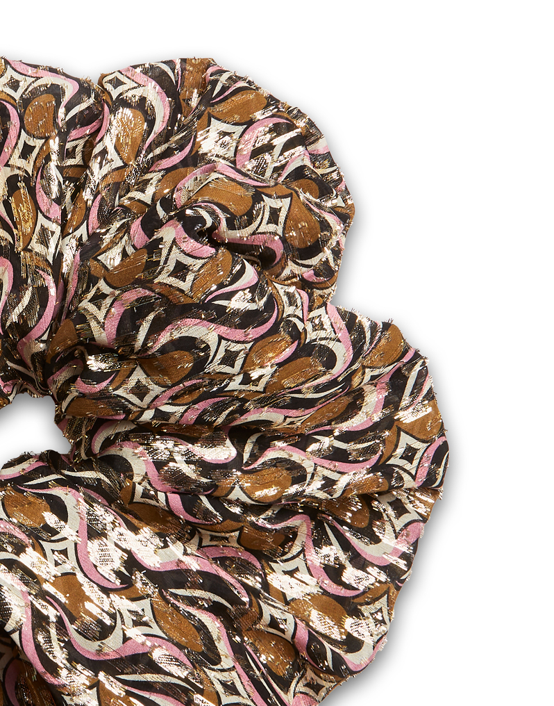 Giga Scrunchie Jive Pink in Lurex Fil Coupé