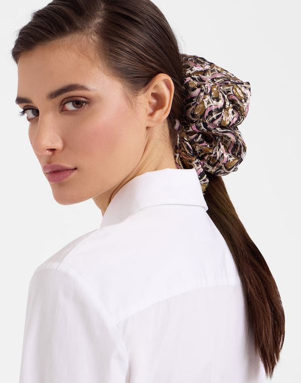 Giga Scrunchie Jive Pink in Lurex Fil Coupé
