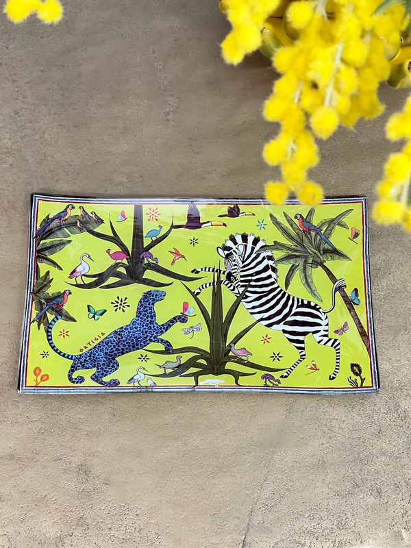 Glass Plate - Jungle, Green