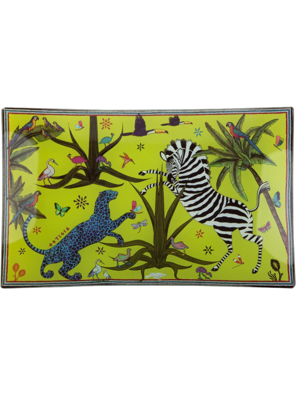 Glass Plate - Jungle, Green