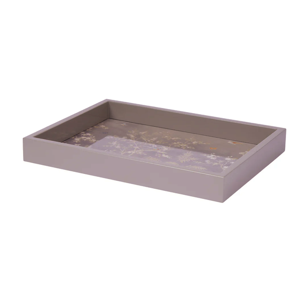 Chinoiserie Laquer Tray in Grey