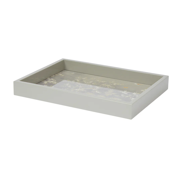 Chinoiserie Laquer Tray in Grey
