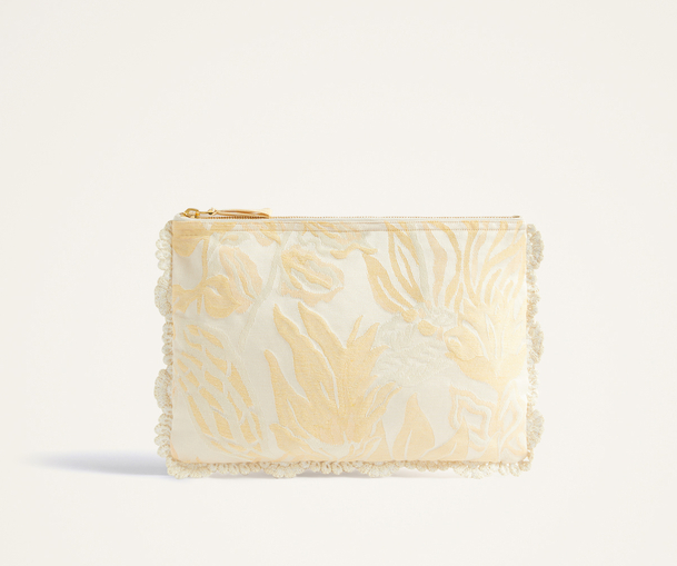 Hand pochette in Iris Jacquard by LaDoubleJ