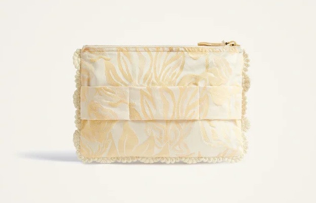 Hand pochette in Iris Jacquard by LaDoubleJ