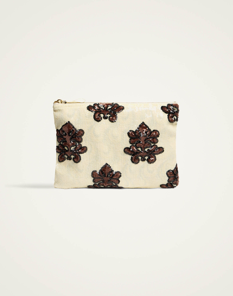Pochette Herald Paillettes White by La DoubleJ