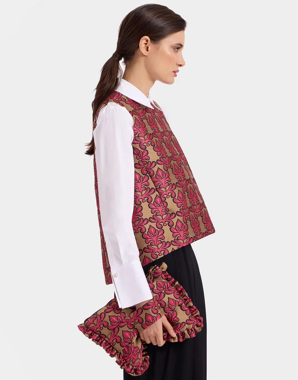 Pochette Herald Fuchsia in Jacquard by La DoubleJ