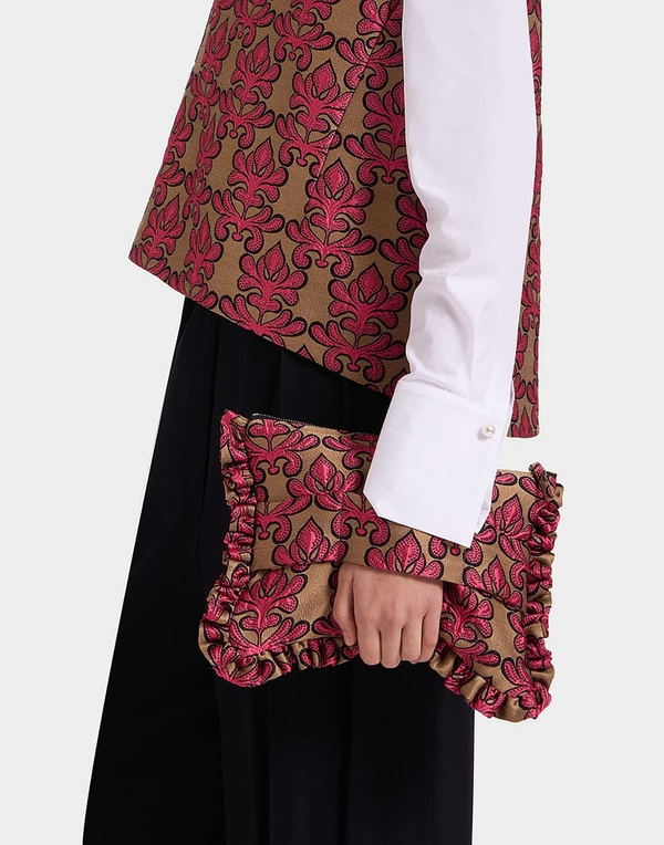 Pochette Herald Fuchsia in Jacquard by La DoubleJ
