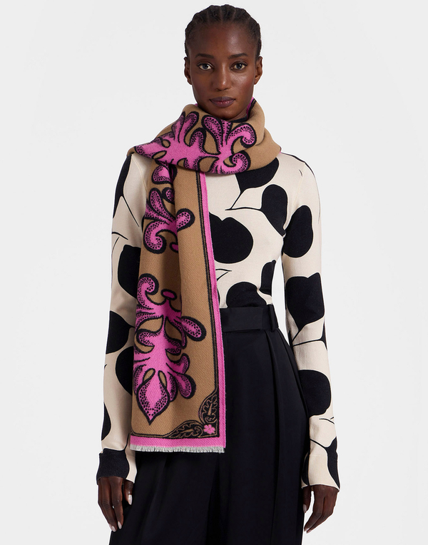 Herald Scarf Chocolate - Dark Pink by La DoubleJ