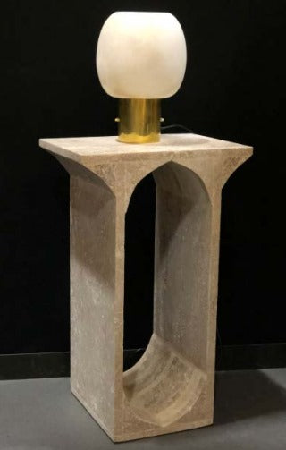 Side Table made from Travertine