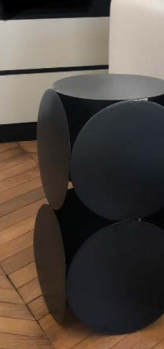 Metal Stool/Side Table in Black or Bronze