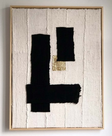 Painting - Bogolan Textile & Gold Leaf Canvas