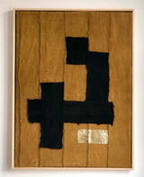 Painting - Bogolan Textile & Gold Leaf Canvas