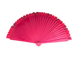 Fan - hand painted - Pink with flowers