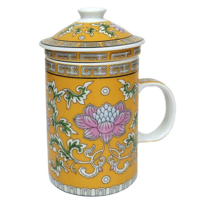Tea Infuser Mug in Porcelain - Lotus