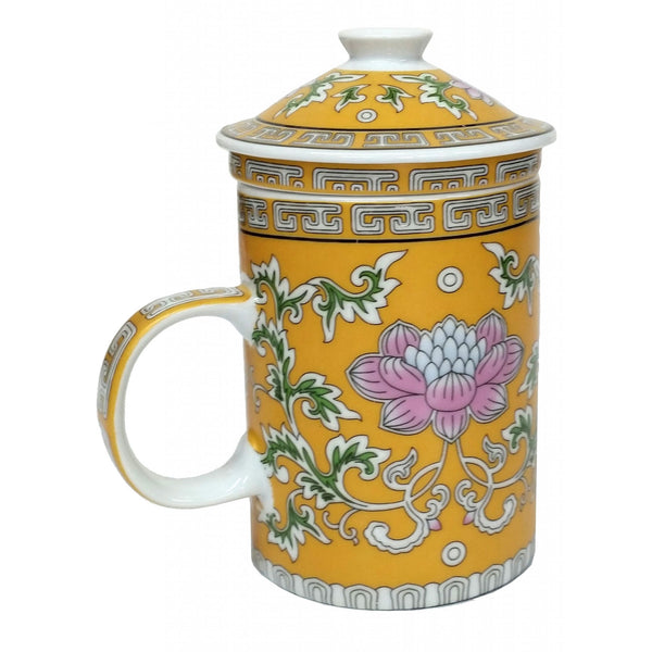 Tea Infuser Mug in Porcelain - Lotus