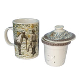 Tea Infuser Mug in Porcelain - Terracotta Warriors