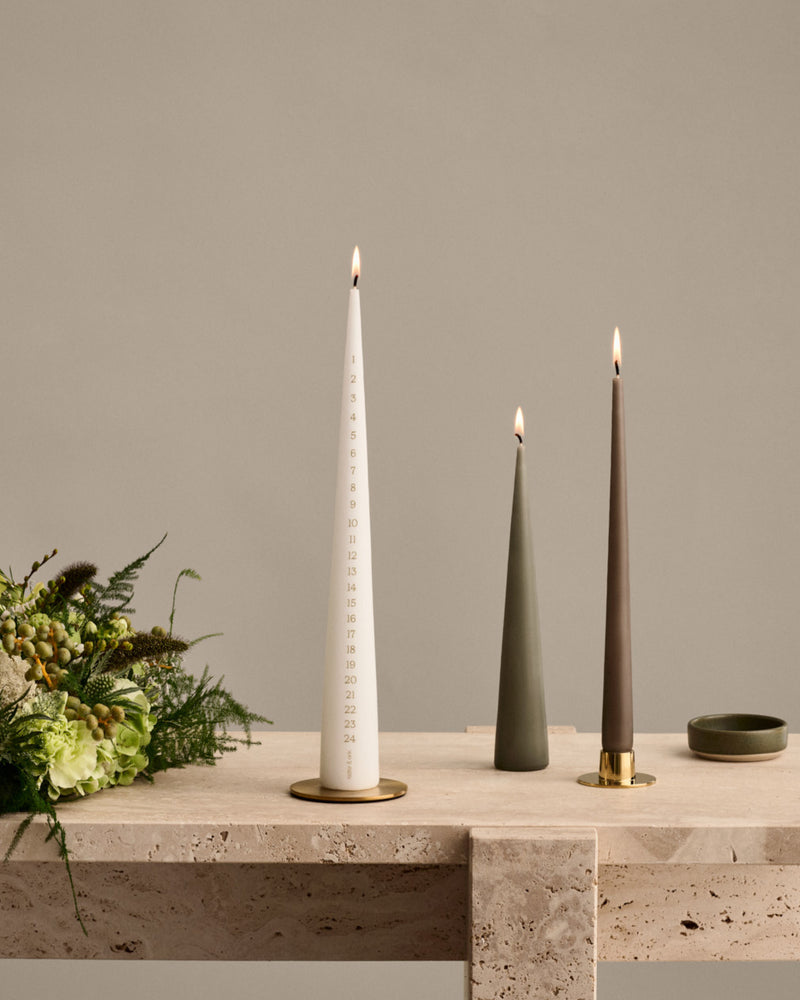 taper Candle taupe - Nougat note