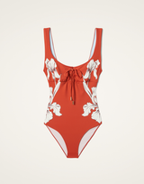 Swimsuit Iris in Dark Orange by LaDoubleJ
