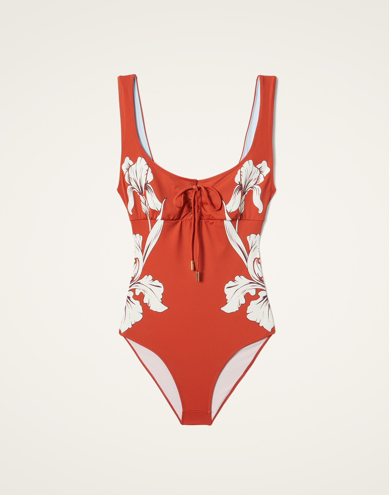 Swimsuit Iris in Dark Orange by LaDoubleJ