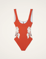 Swimsuit Iris in Dark Orange by LaDoubleJ