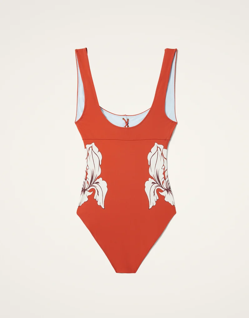 Swimsuit Iris in Dark Orange by LaDoubleJ