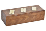 Domino Set - Wooden box with Brass detail