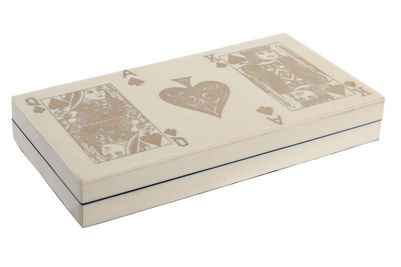 Card Set in Box — White Resin Box (3 Decks)