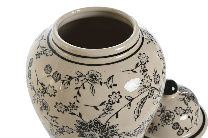 Ginger Jar - Cream & Black