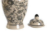 Ginger Jar in Cream and Black