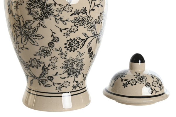 Ginger Jar in Cream and Black