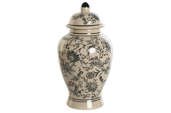 Ginger Jar in Cream and Black