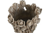 Planter decorated with Tulips - Cement, S