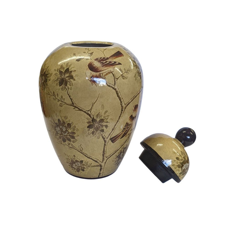 Ginger Jar with Birds - Porcelain