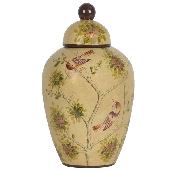 Ginger Jar with Birds - Porcelain