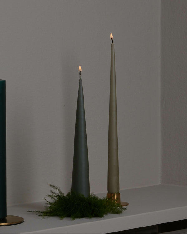 Cone Candle - Dark Green NOBLE PINE