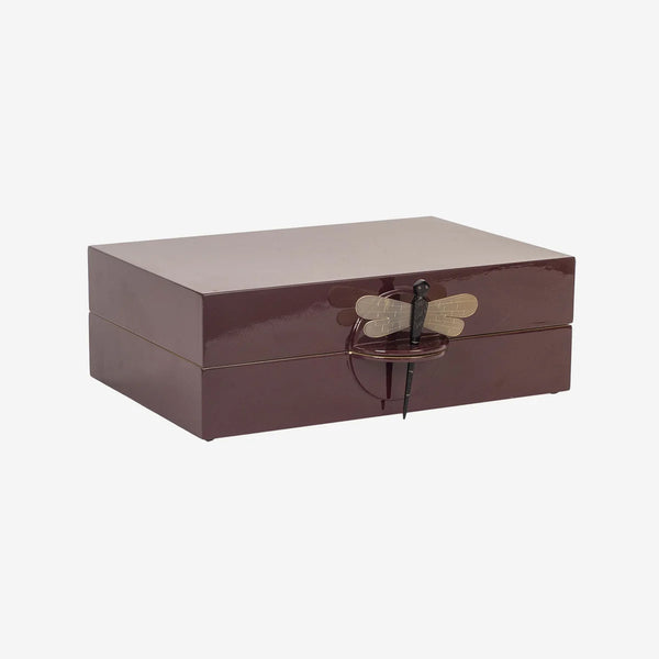 Box; Lacquer S - Bordeaux. 24x16x8 cm