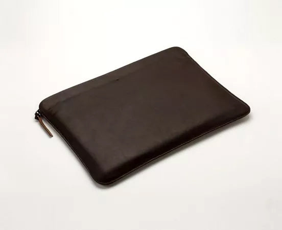 Laptop Sleeve in Chocolate Brown Leather 13"