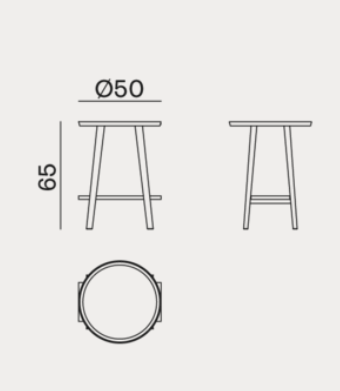 Side Table 45 - Indoor Gervasoni LC Collection