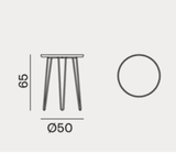 Side Table 46 - Indoor Gervasoni LC Collection
