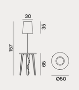 Side Table 47 - Indoor Gervasoni LC Collection