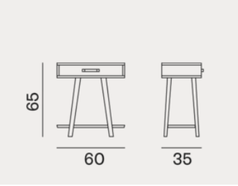 Side Table 53 - Indoor Gervasoni LC Collection