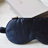 Sleep Mask in Luxurious Pure Silk -Bleu Marine