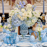 Lattice Urn Vase - Soft Blue