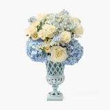 Lattice Urn Vase - Soft Blue