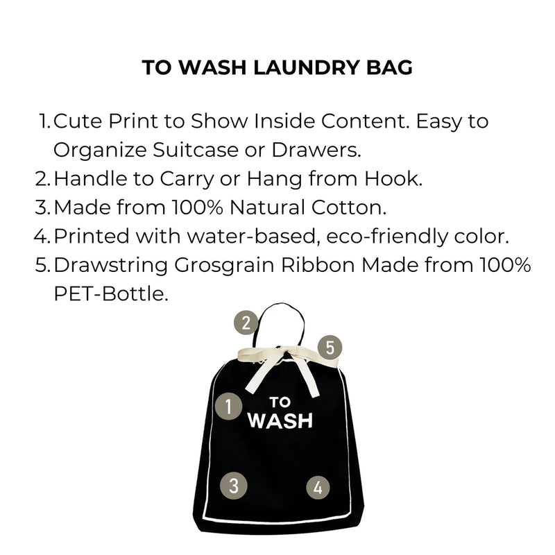 To Wash Laundry Bag, Black