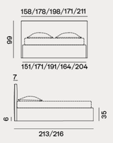 Double Bed - Indoor Gervasoni Linea Collection