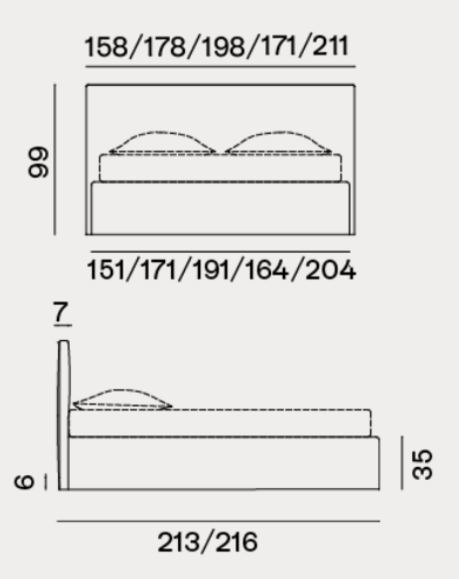 Double Bed - Indoor Gervasoni Linea Collection
